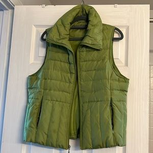 Green puffer vest